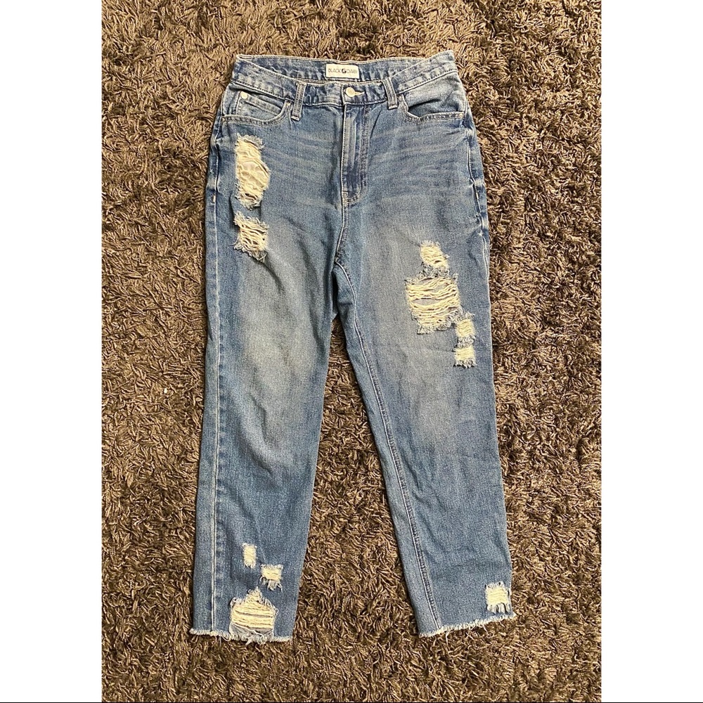 Black Daisy Mom Jeans